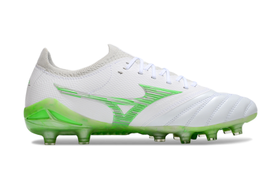 Mizuno Morelia Neo 4 FG Football Boots - White/Lime Green/Neon Green