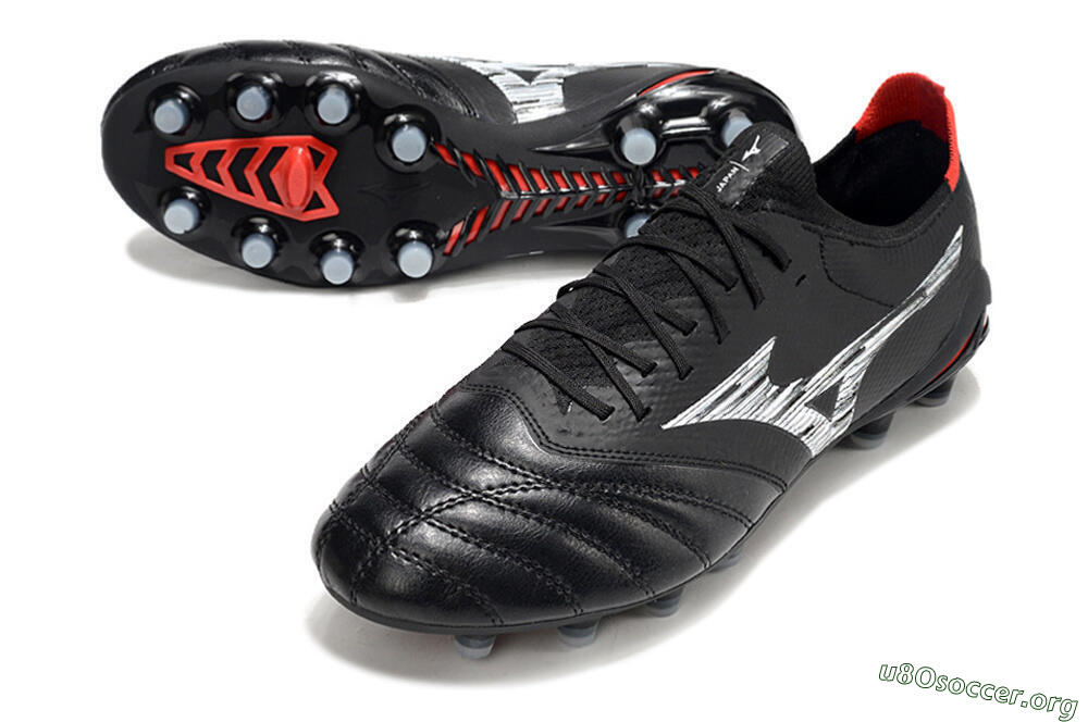 Mizuno Morelia Neo 4 FG Football Boots - Black/Crimson Red/Steel Gray 0