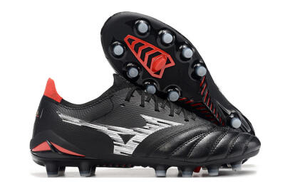 Mizuno Morelia Neo 4 FG Football Boots - Black/Crimson Red/Steel Gray