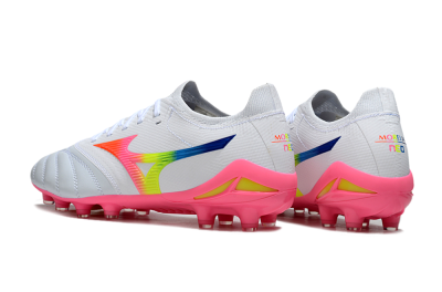 Mizuno Morelia Neo 4 FG Football Boots - White/Vibrant Pink/Neon Yellow