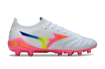 Mizuno Morelia Neo 4 FG Football Boots - White/Vibrant Pink/Neon Yellow