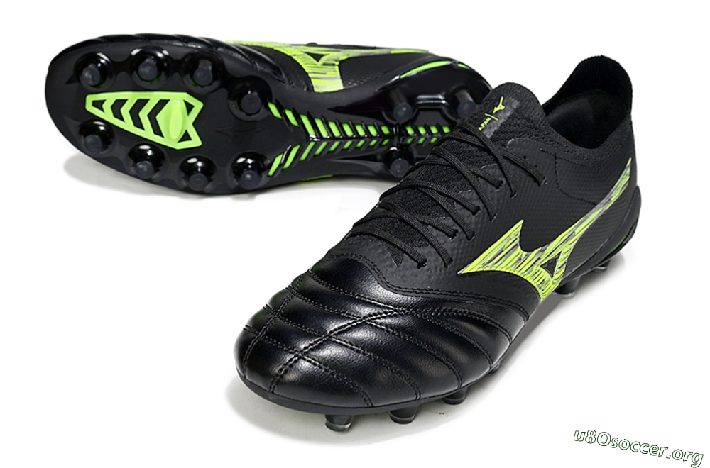 Mizuno Morelia Neo 4 FG Football Boots - Black/Vibrant Green/Neon Yellow 0