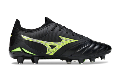 Mizuno Morelia Neo 4 FG Football Boots - Black/Vibrant Green/Neon Yellow