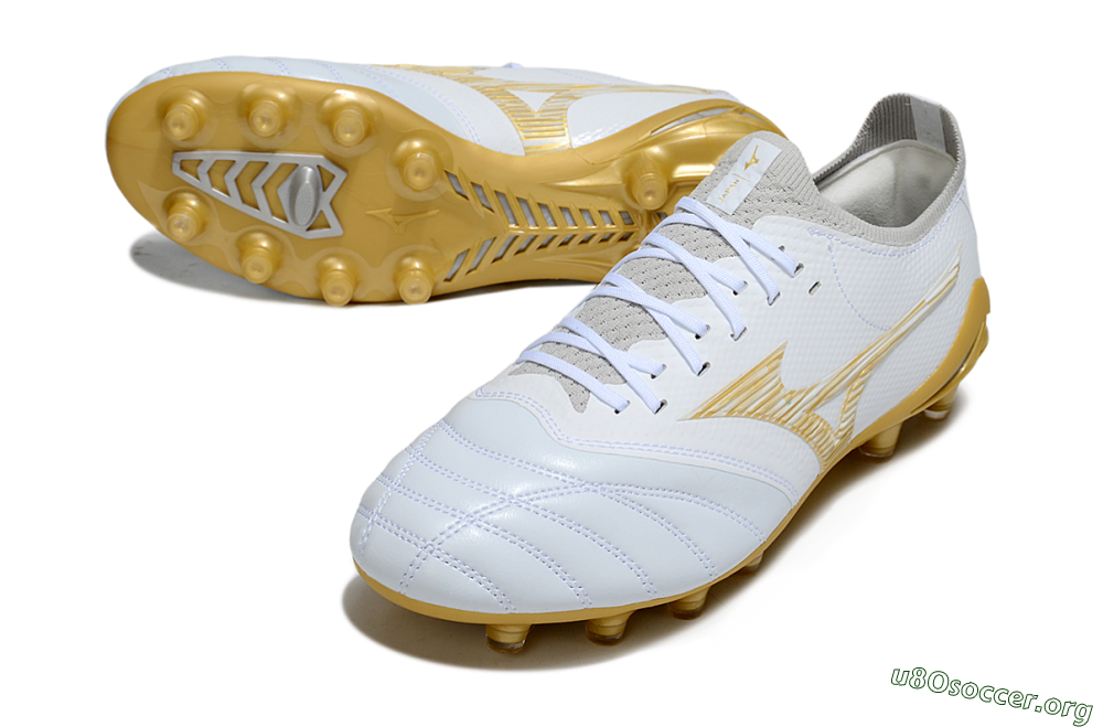 Mizuno Morelia Neo 4 FG Football Boots - White/Golden Accent/Classic White 0