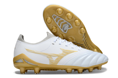 Mizuno Morelia Neo 4 FG Football Boots - White/Golden Accent/Classic White
