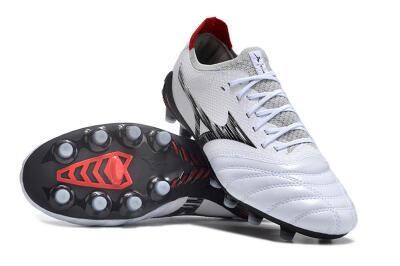 Mizuno Morelia Neo 4 FG Football Boots - White/Scarlet/Silver