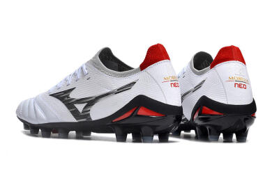 Mizuno Morelia Neo 4 FG Football Boots - White/Scarlet/Silver