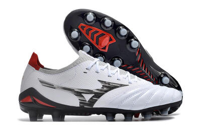 Mizuno Morelia Neo 4 FG Football Boots - White/Scarlet/Silver