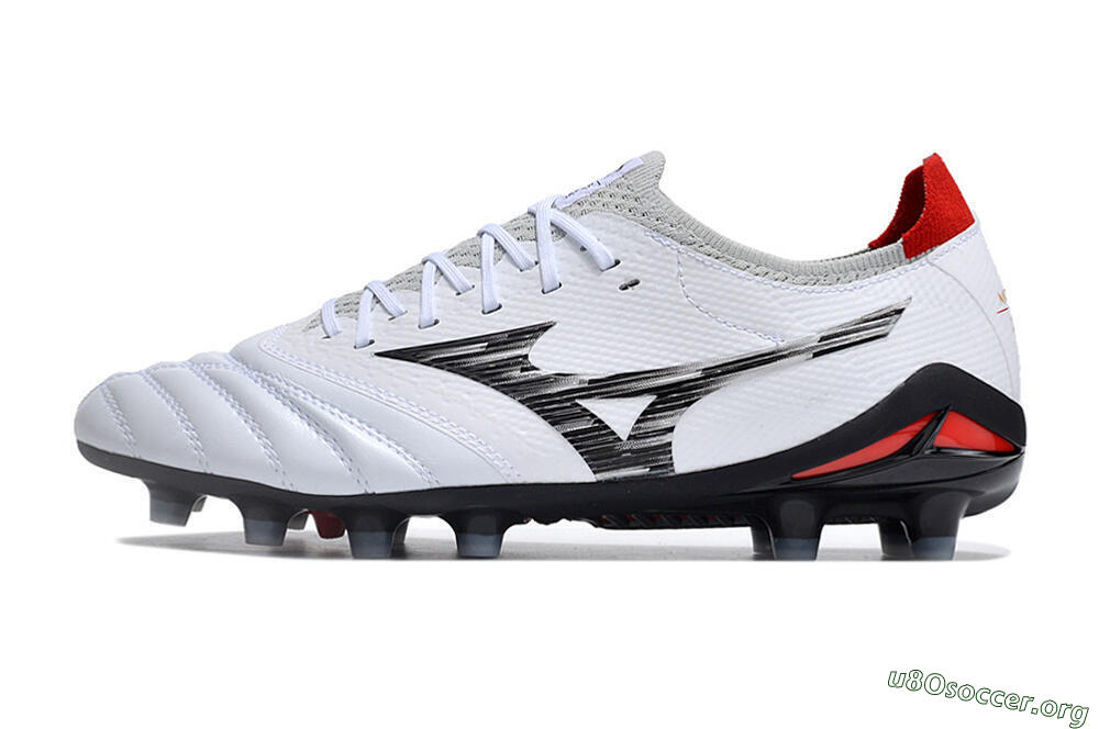 Mizuno Morelia Neo 4 FG Football Boots - White/Scarlet/Silver 3