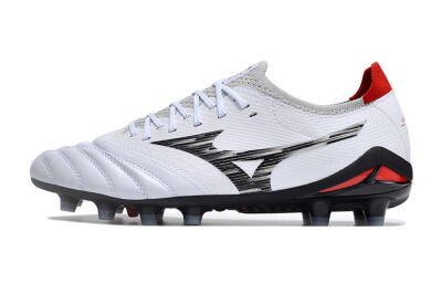 Mizuno Morelia Neo 4 FG Football Boots - White/Scarlet/Silver