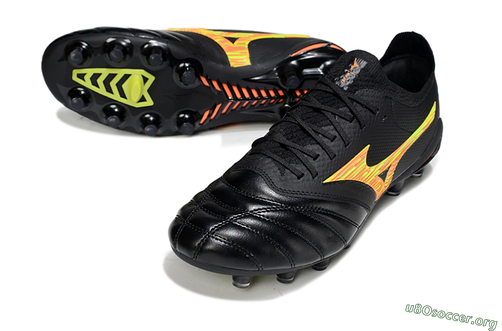 Mizuno Morelia Neo 4 FG Football Boots - Black/Bright Yellow/Fiery Orange 0