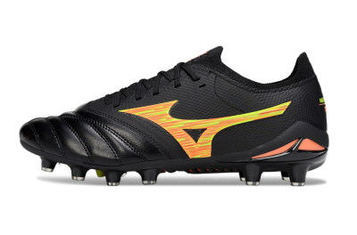 Mizuno Morelia Neo 4 FG Football Boots - Black/Bright Yellow/Fiery Orange