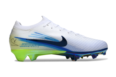 Nike Air Zoom Mercurial Vapor 16 Elite FG Football Boots - White/Electric Green/Deep Blue