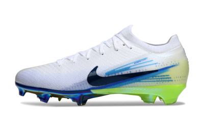 Nike Air Zoom Mercurial Vapor 16 Elite FG Football Boots - White/Electric Green/Deep Blue