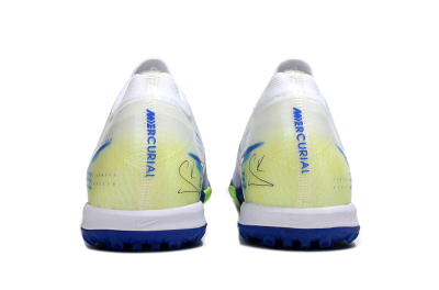 Nike Air Zoom Mercurial Vapor 16 Elite TF Football Shoes - White/Electric Blue/Lime Green