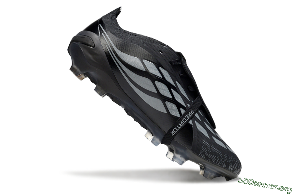 Adidas Predator 26 Elite Fold-Over Tongue FG Football Boots - Black/Dark Shadow/Steel Gray 4