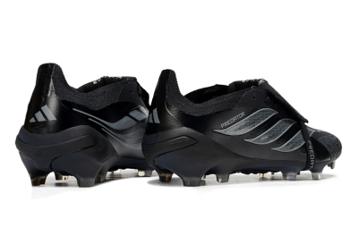 Adidas Predator 26 Elite Fold-Over Tongue FG Football Boots - Black/Dark Shadow/Steel Gray
