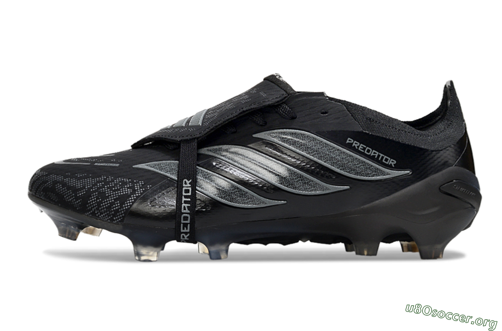 Adidas Predator 26 Elite Fold-Over Tongue FG Football Boots - Black/Dark Shadow/Steel Gray 3