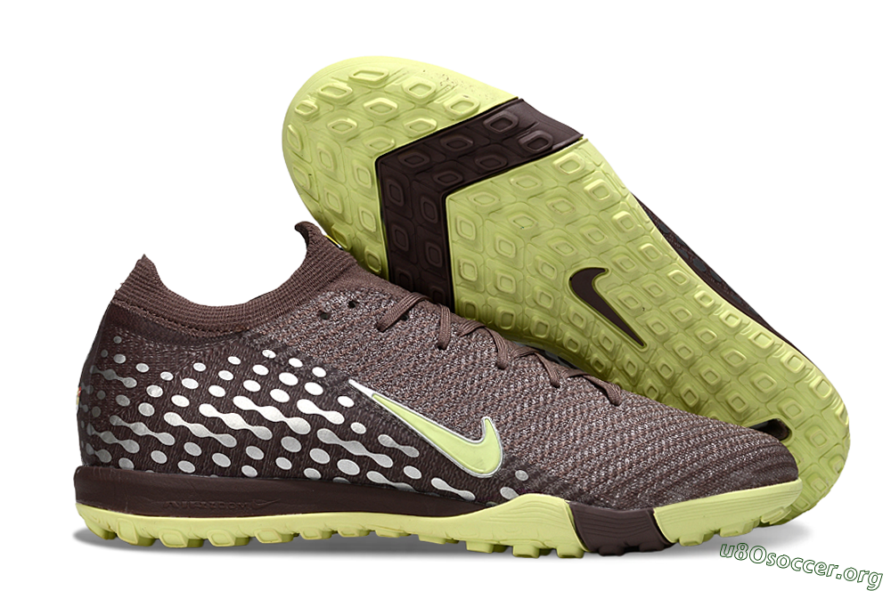 Nike Air Zoom Mercurial Vapor 16 Elite TF Football Shoes - Brown/Lime Twist/Silver Dots 2