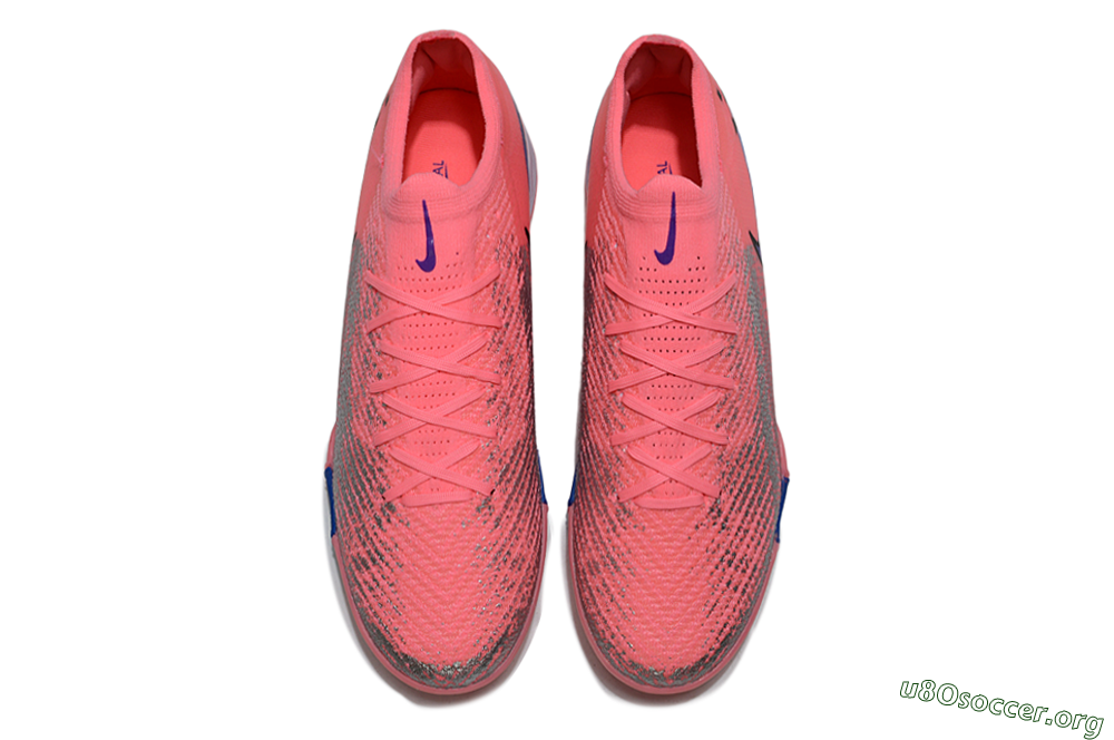 Nike Air Zoom Mercurial Vapor 16 Elite TF Football Shoes - Pink/Bright Coral/Deep Blue 4