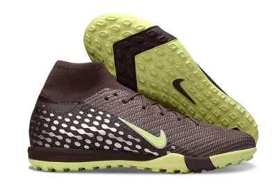 Nike Air Zoom Mercurial Superfly 10 Elite TF Football Shoes - Brown/Lime Green/Slate Grey