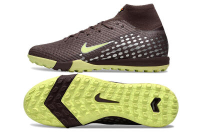 Nike Air Zoom Mercurial Superfly 10 Elite TF Football Shoes - Brown/Lime Green/Slate Grey