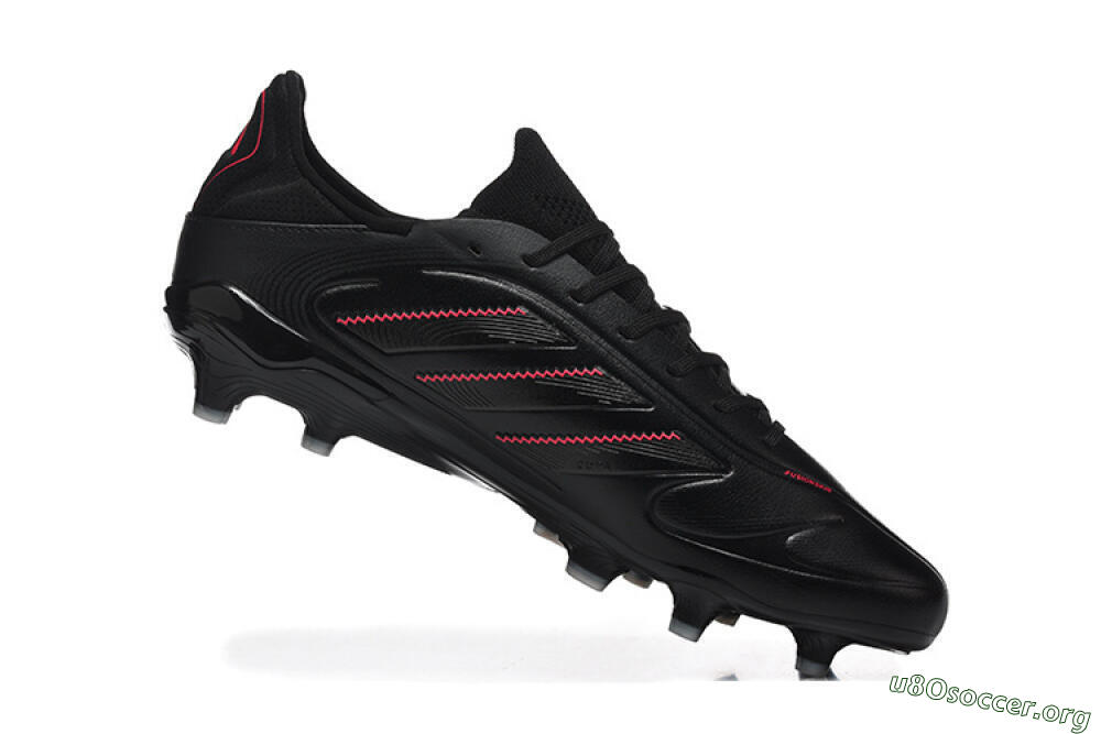 Adidas Copa Pure 2 FG Football Boots - Black/Crimson Burst/Sleek Charcoal 7