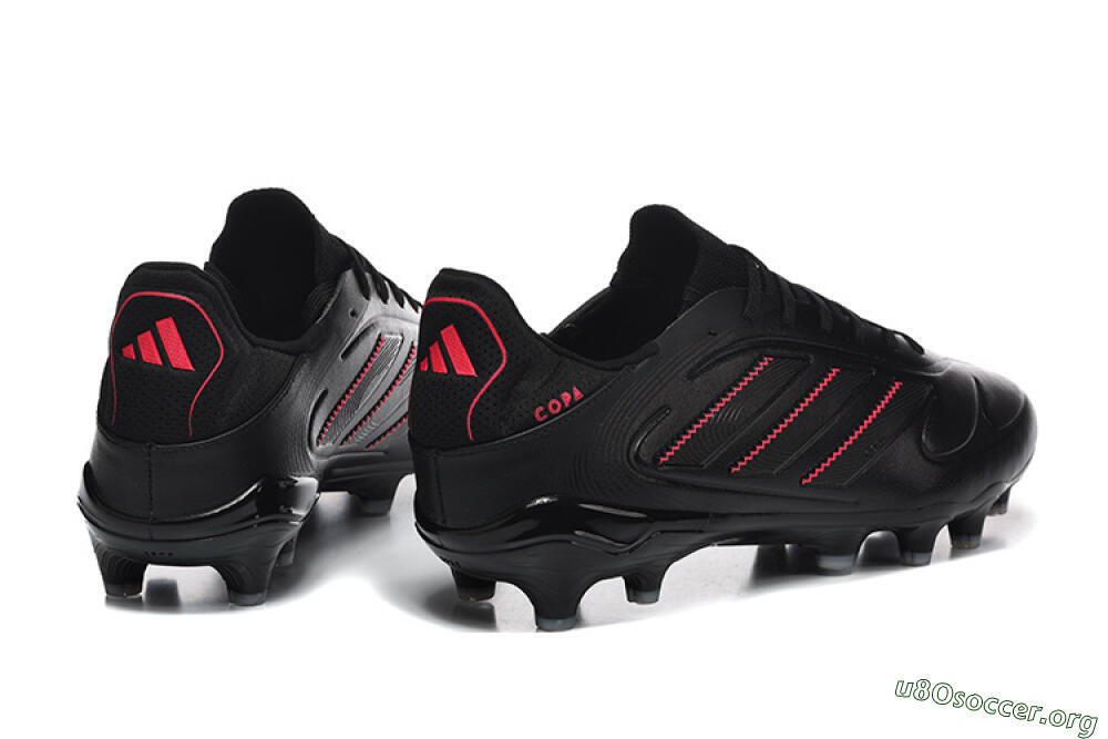 Adidas Copa Pure 2 FG Football Boots - Black/Crimson Burst/Sleek Charcoal 9