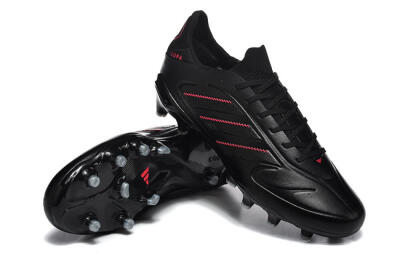Adidas Copa Pure 2 FG Football Boots - Black/Crimson Burst/Sleek Charcoal
