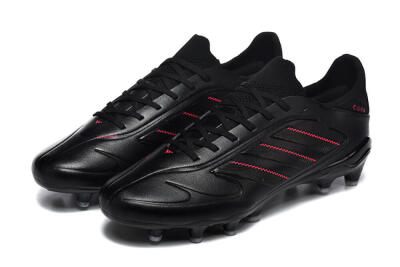 Adidas Copa Pure 2 FG Football Boots - Black/Crimson Burst/Sleek Charcoal