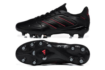 Adidas Copa Pure 2 FG Football Boots - Black/Crimson Burst/Sleek Charcoal