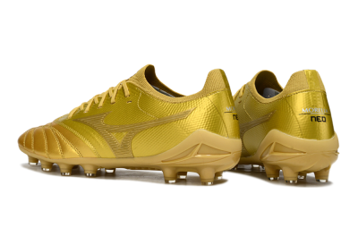 Mizuno Morelia Neo 4 FG Football Boots - Gold/Metallic Gold/Shiny Gold