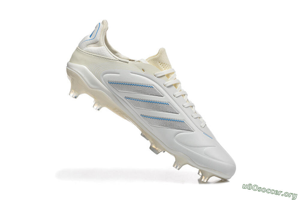 Adidas Copa Pure 2 FG Football Boots - White/Light Gray/Blue 7