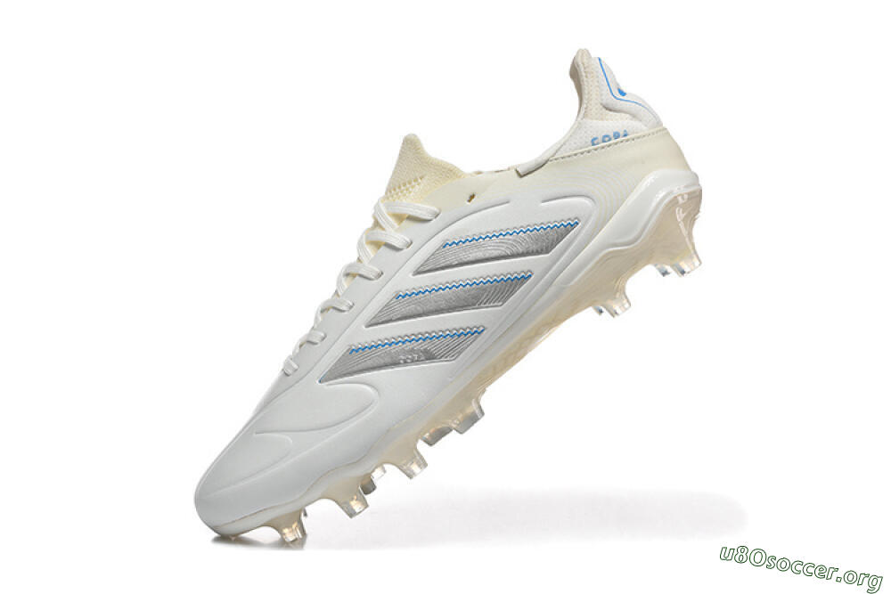 Adidas Copa Pure 2 FG Football Boots - White/Light Gray/Blue 8