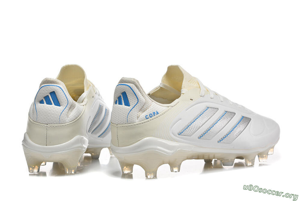 Adidas Copa Pure 2 FG Football Boots - White/Light Gray/Blue 9