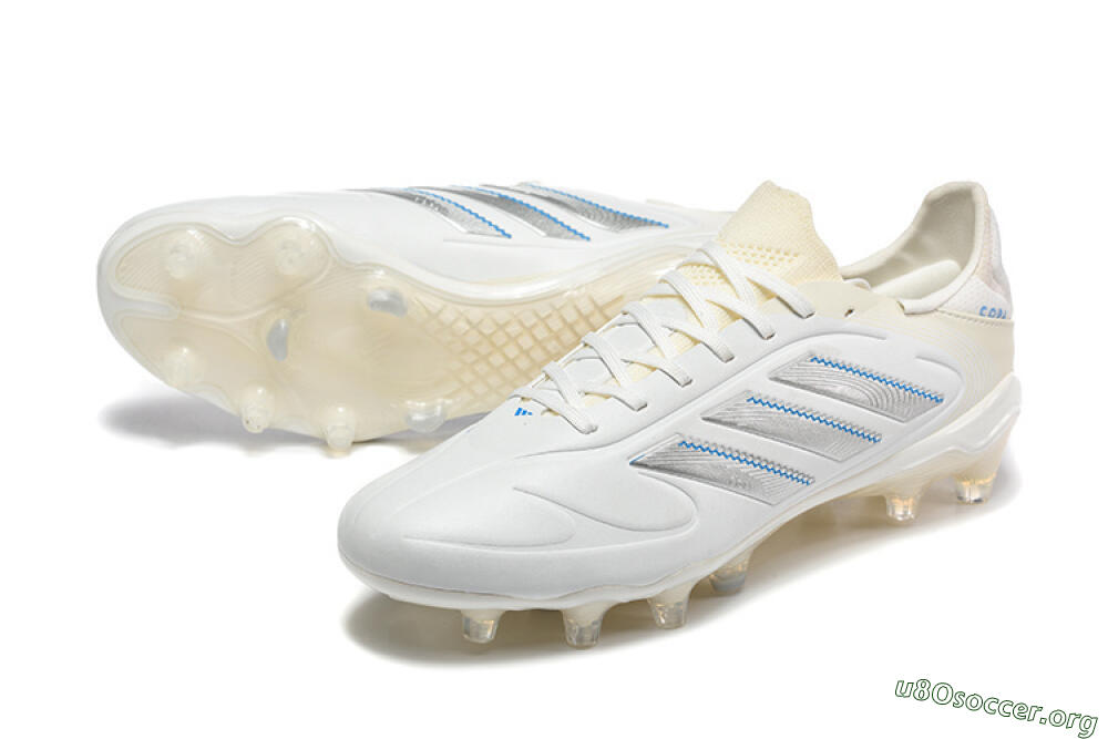 Adidas Copa Pure 2 FG Football Boots - White/Light Gray/Blue 0