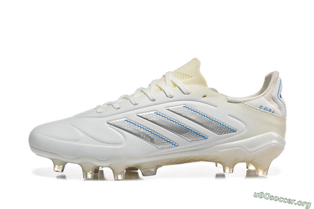 Adidas Copa Pure 2 FG Football Boots - White/Light Gray/Blue 3