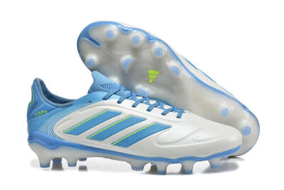 Adidas Copa Pure 2 FG Football Boots - White/Sky Blue/Neon Green