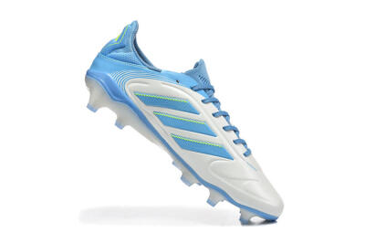 Adidas Copa Pure 2 FG Football Boots - White/Sky Blue/Neon Green