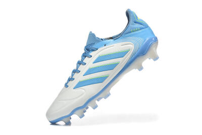 Adidas Copa Pure 2 FG Football Boots - White/Sky Blue/Neon Green