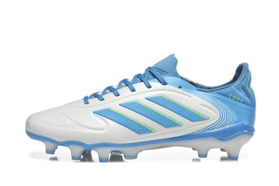 Adidas Copa Pure 2 FG Football Boots - White/Sky Blue/Neon Green