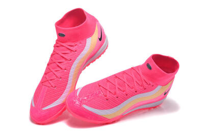 Nike Air Zoom Mercurial Superfly 10 Elite TF Football Shoes - Pink/Electric Pink/Lemon Yellow