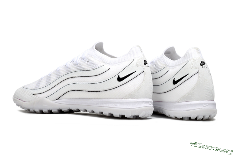 Nike Air Zoom Mercurial Vapor 16 Elite TF Football Shoes - White/Clean White/Black Accents 4