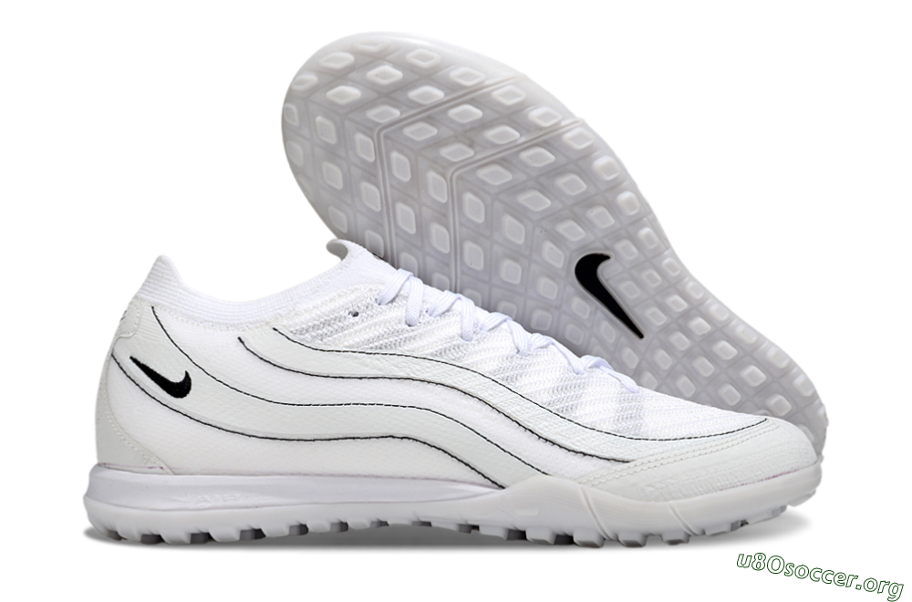 Nike Air Zoom Mercurial Vapor 16 Elite TF Football Shoes - White/Clean White/Black Accents 2