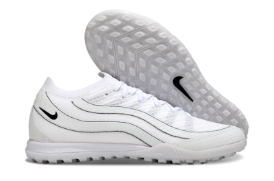 Nike Air Zoom Mercurial Vapor 16 Elite TF Football Shoes - White/Clean White/Black Accents