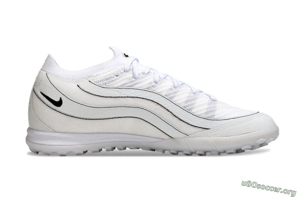 Nike Air Zoom Mercurial Vapor 16 Elite TF Football Shoes - White/Clean White/Black Accents 5