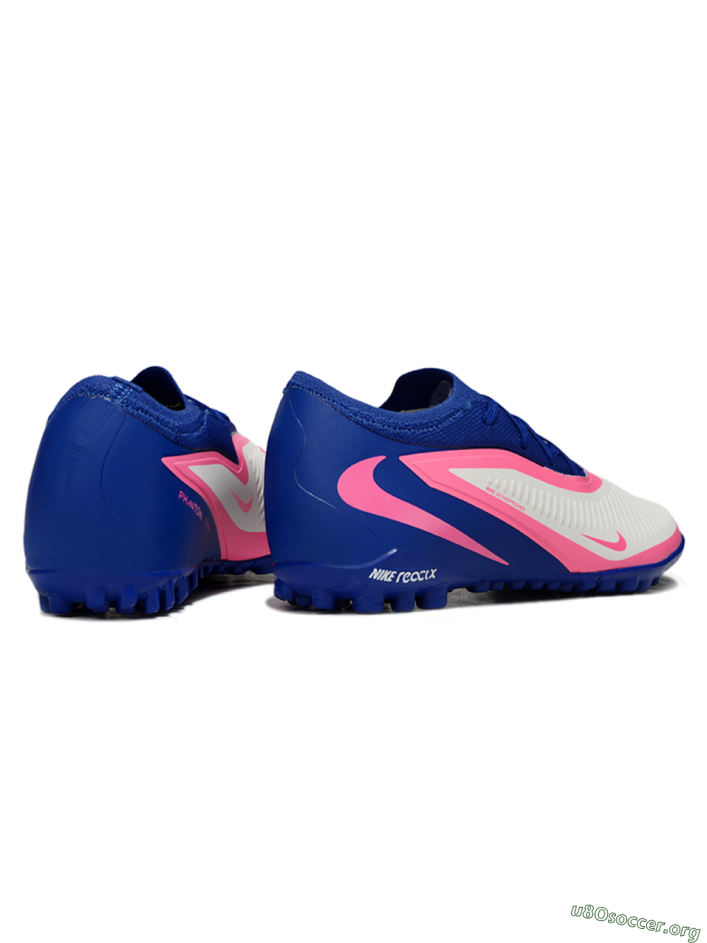 Nike Phantom 6 Low Elite TF Football Shoes - Blue/Vibrant Pink/Light Grey 6