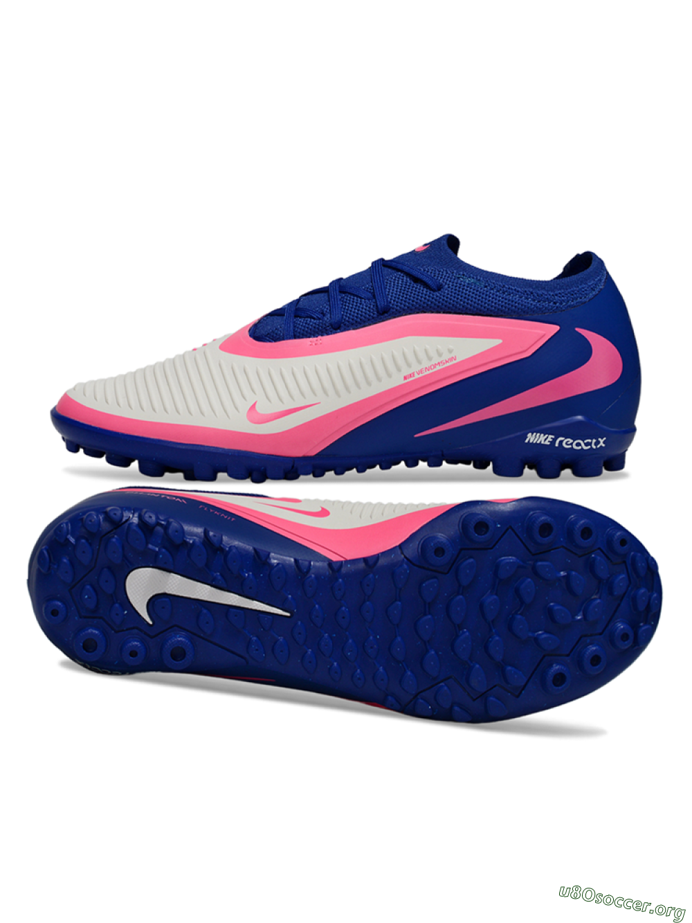Nike Phantom 6 Low Elite TF Football Shoes - Blue/Vibrant Pink/Light Grey 1
