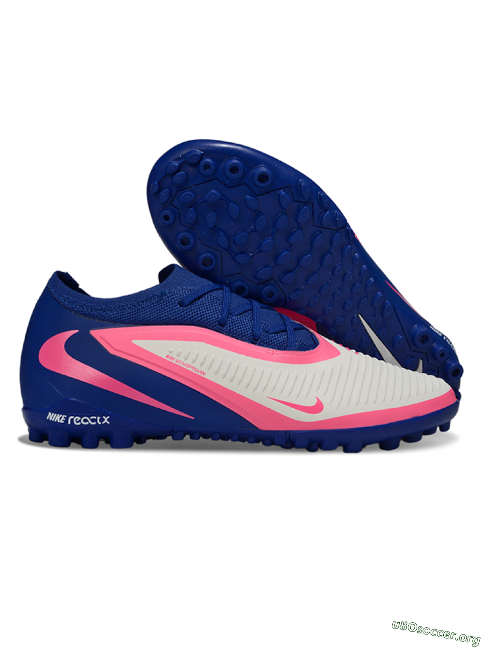 Nike Phantom 6 Low Elite TF Football Shoes - Blue/Vibrant Pink/Light Grey 2