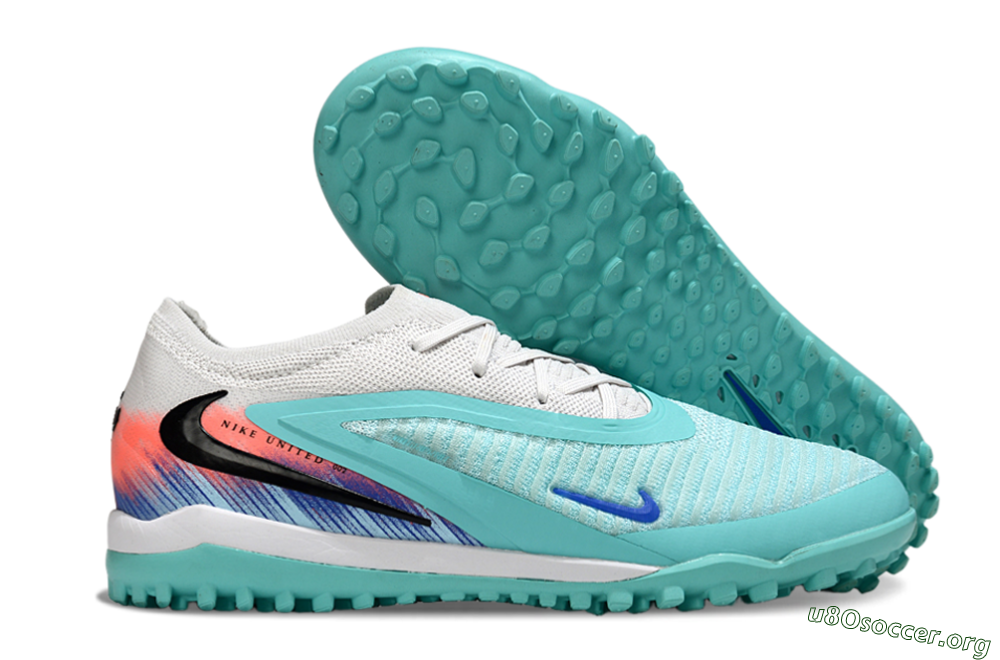 Nike Phantom 6 Low Elite TF Football Shoes - Aqua/Bright Aqua/Coral Pink 2